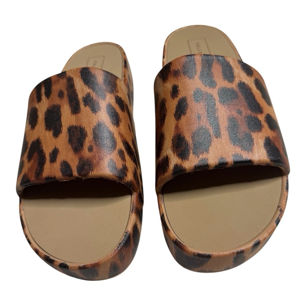 New! Women's Sz 9M Yellow Box Torrey Platform Sandals Leopard Print